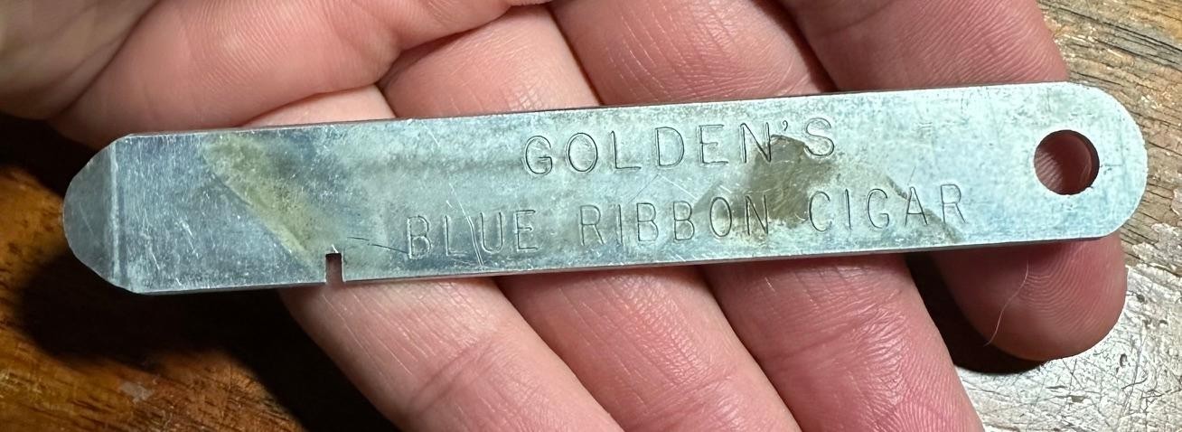 Vintage GOLDEN'S Blue Ribbon Cigar Box Opener AJ Golden, INC. York PA - RARE