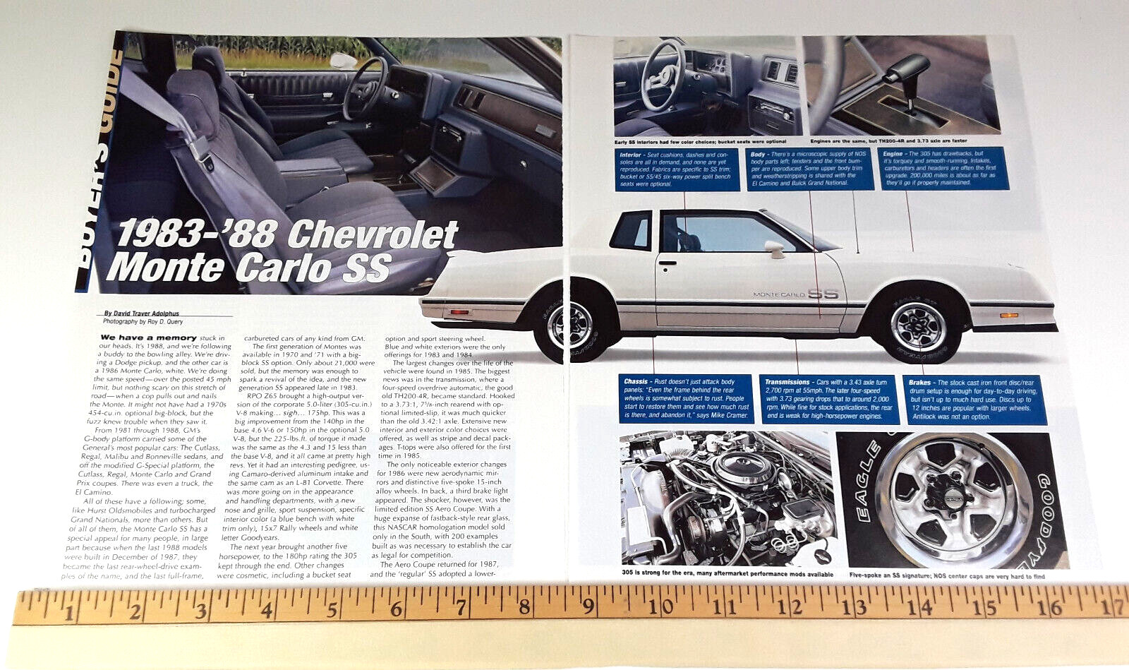 1983 1984 1985 1986 1987 1988 CHEVROLET MONTE CARLO SS ORIGINAL 2006 ARTICLE