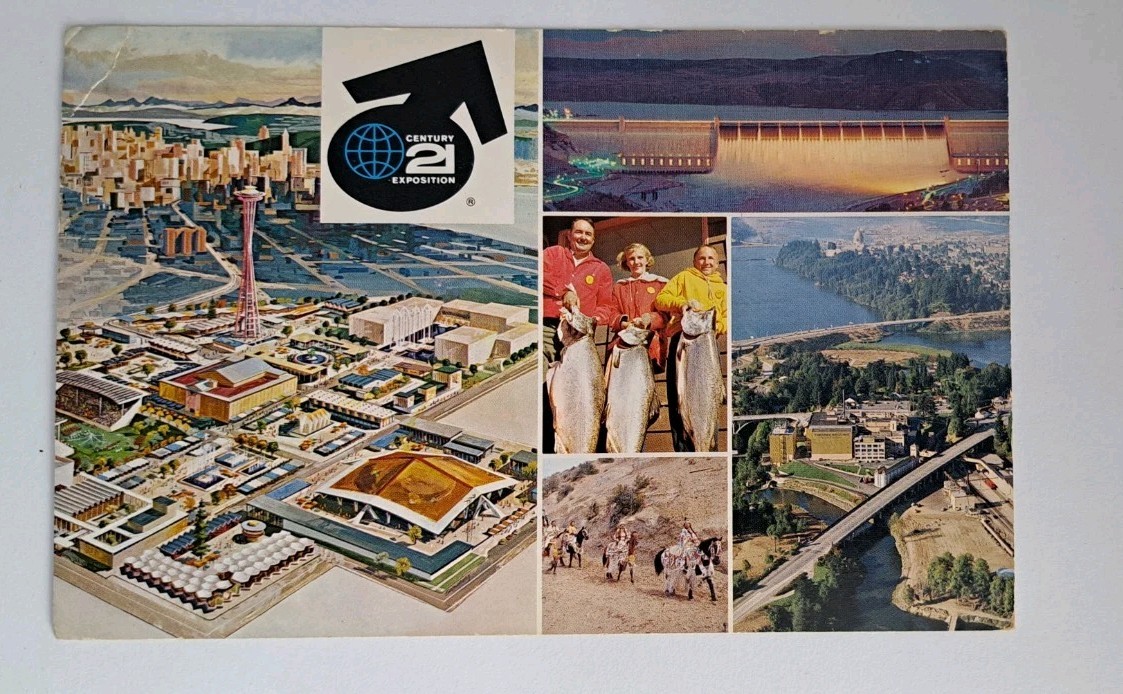 Postcard Century 21 Exposition Washington State Unposted 6 x 4