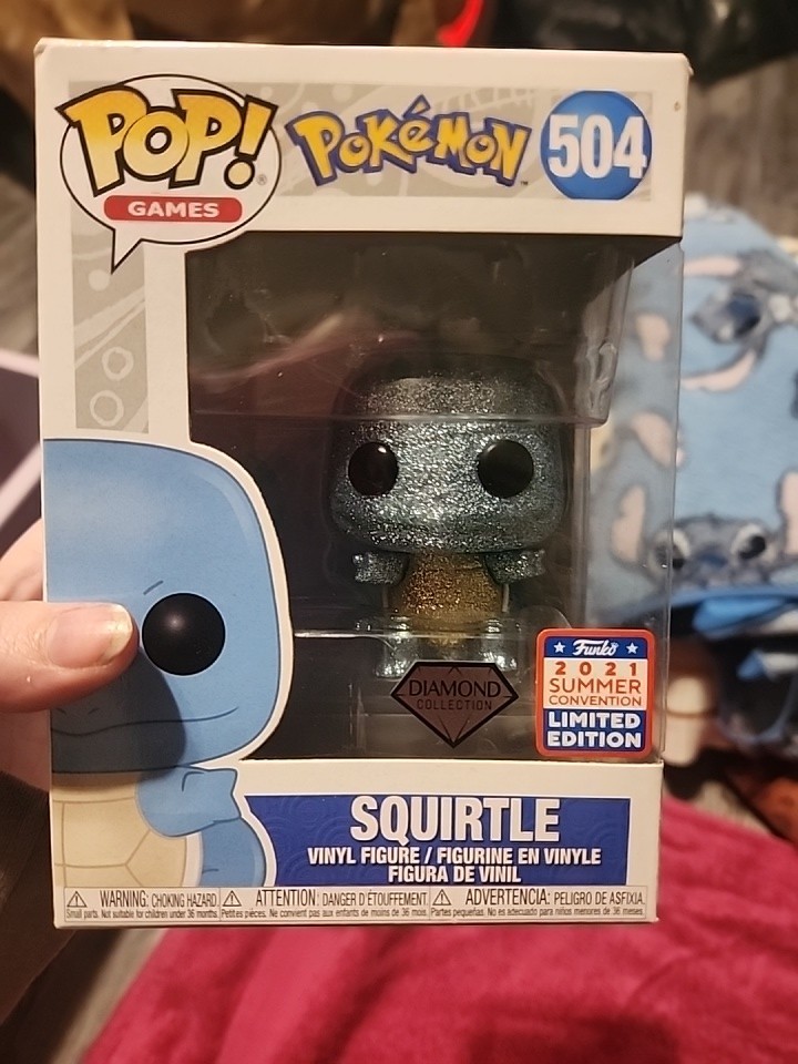 Funko Pop Games: Pokémon - Squirtle #504 Diamond SDCC 2021 Exclusive