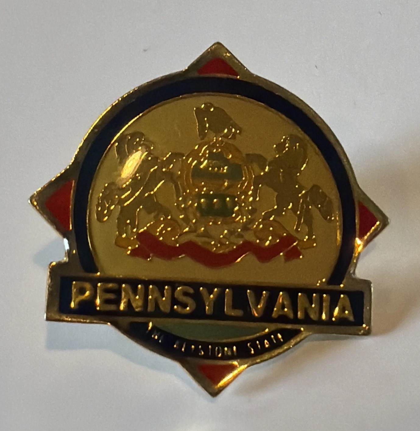 Pennsylvania Coat Of Arms The Keystone State Travel Souvenir Lapel Pin