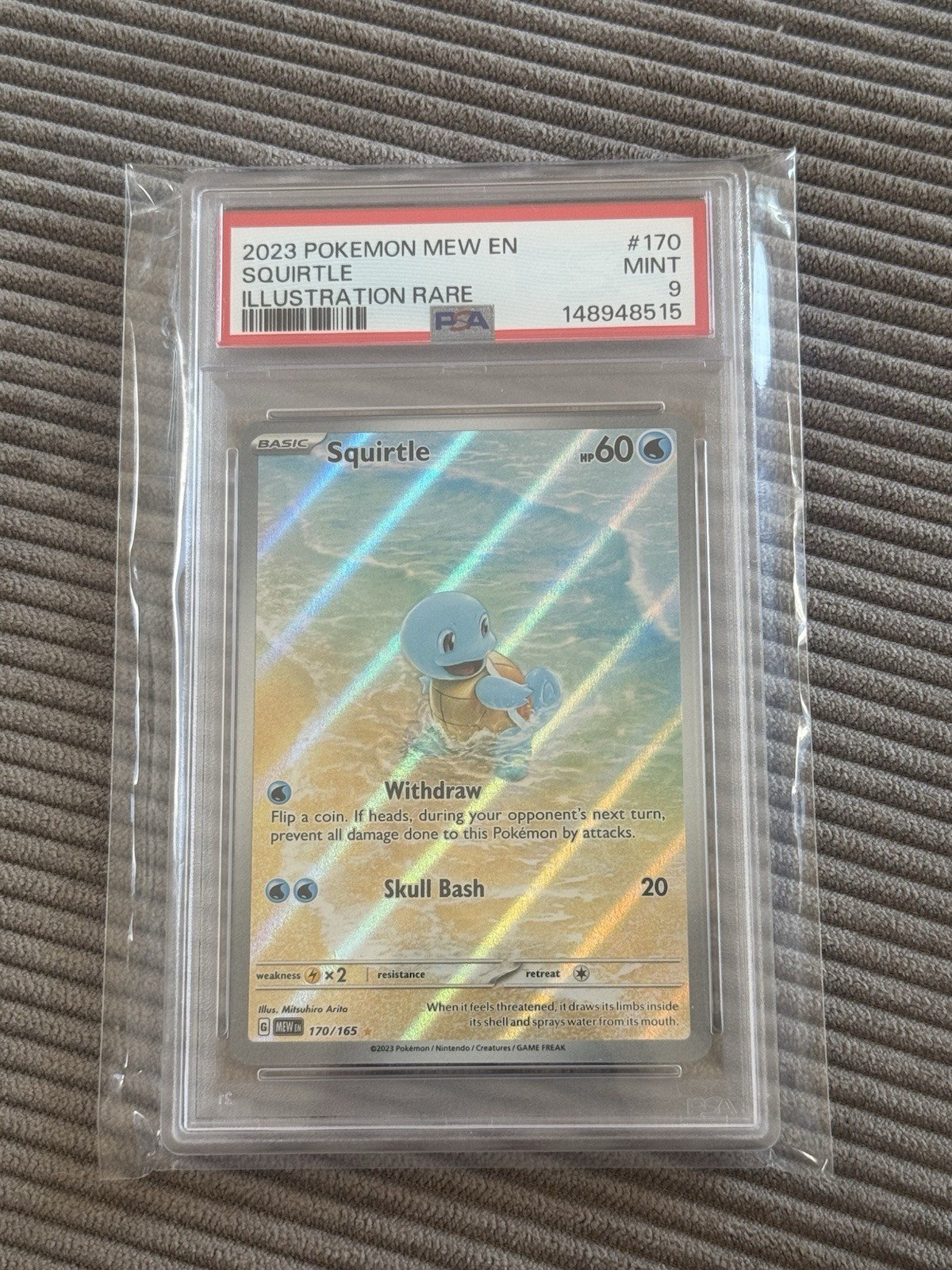 2023 Pokemon 151 Squirtle Illustration Rare #170/165 PSA 9 MINT 