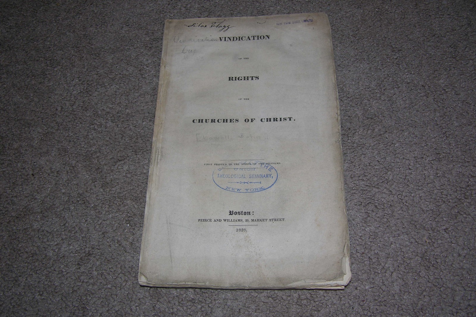 1828 Vindication of the Rights of the Churches of Christ, Religion/Bible