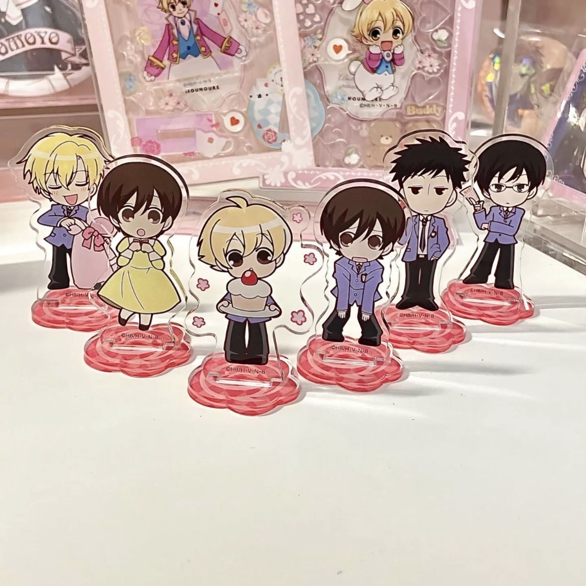 6Pc/Set Ouran Host Club - Haruhi/Tamaki Acrylic Stand Figure Collection 5cm