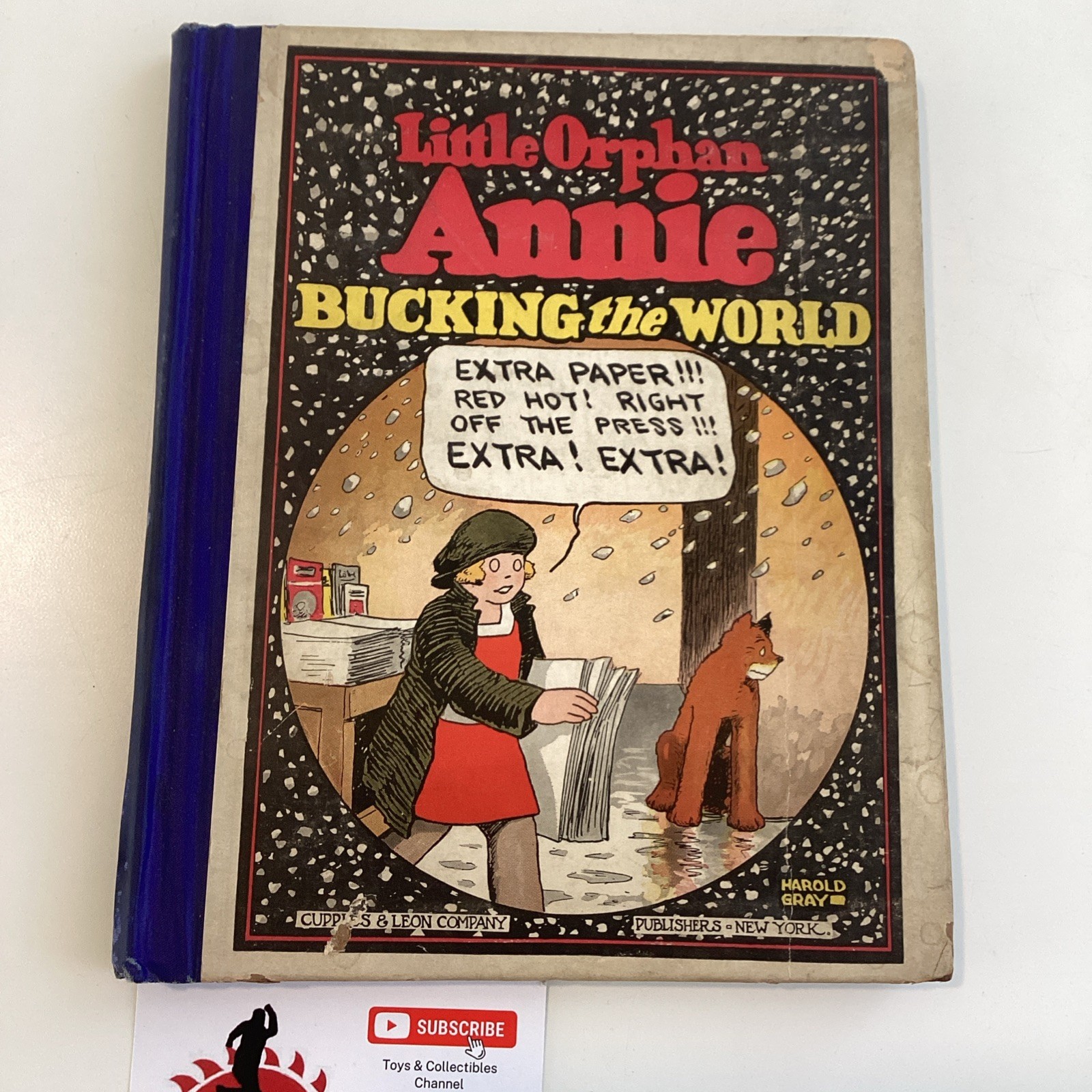 30s LITTLE ORPHAN ANNIE BUCKING THE WORLD HAROLD GRAY CUPPLES LEON CHILDREN BOOK