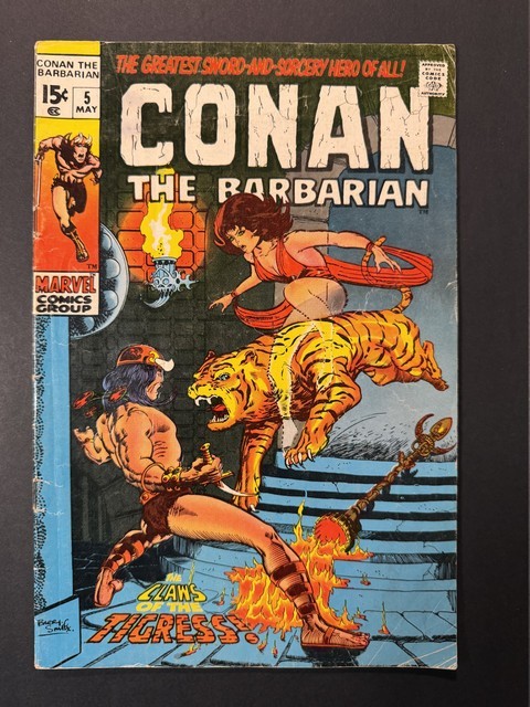Conan The Barbarian #5 1971 Barry Windsor-Smith Cover & Art Marvel VG 4.0