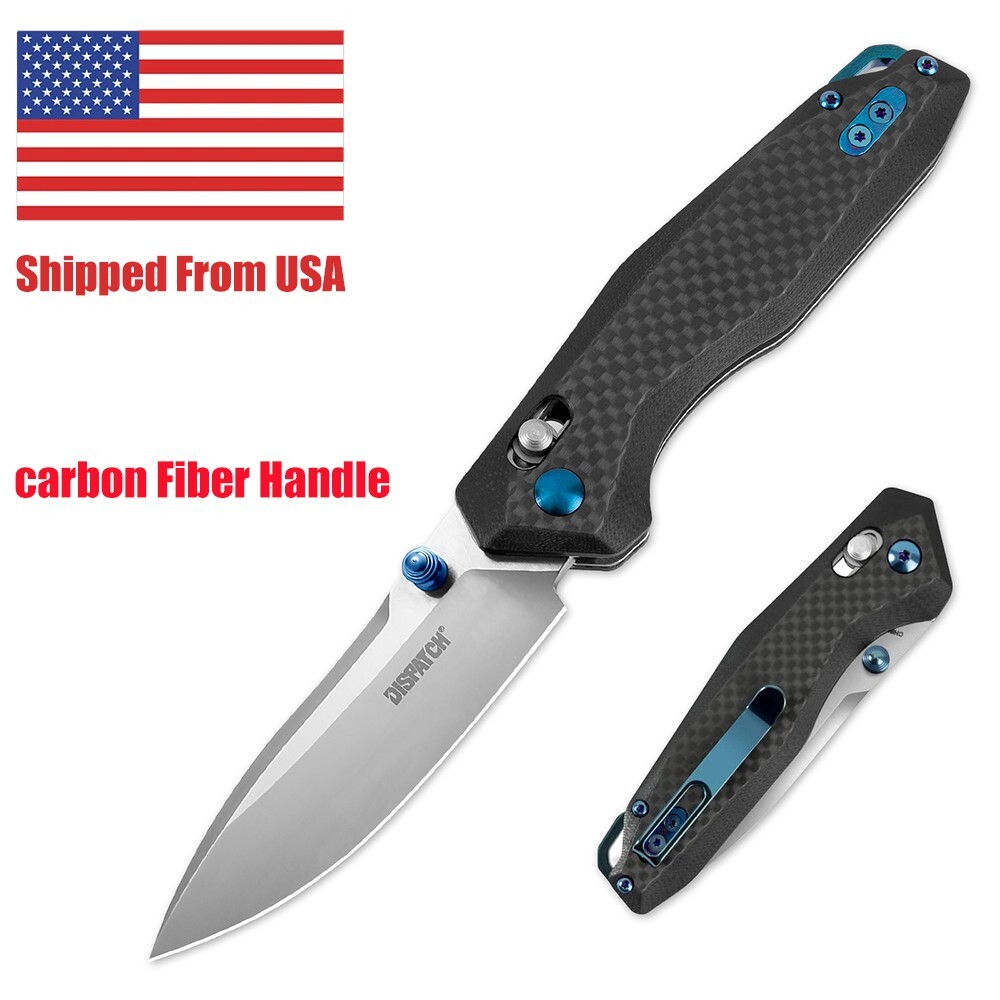 Carbon Fiber Handle Axis Lock Tactical Survival outdoor Pocket Folding Knife EDC