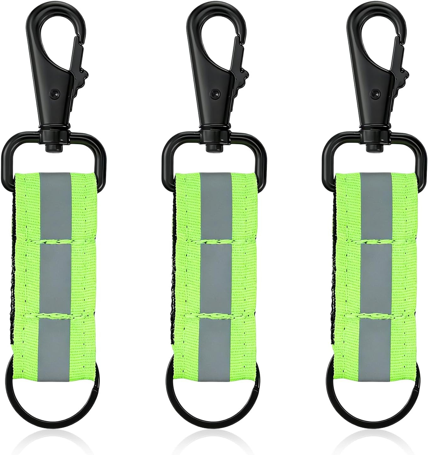 3 Pcs Glow in the Dark Keychain Reflective Glow Keychain Tag Backpack High