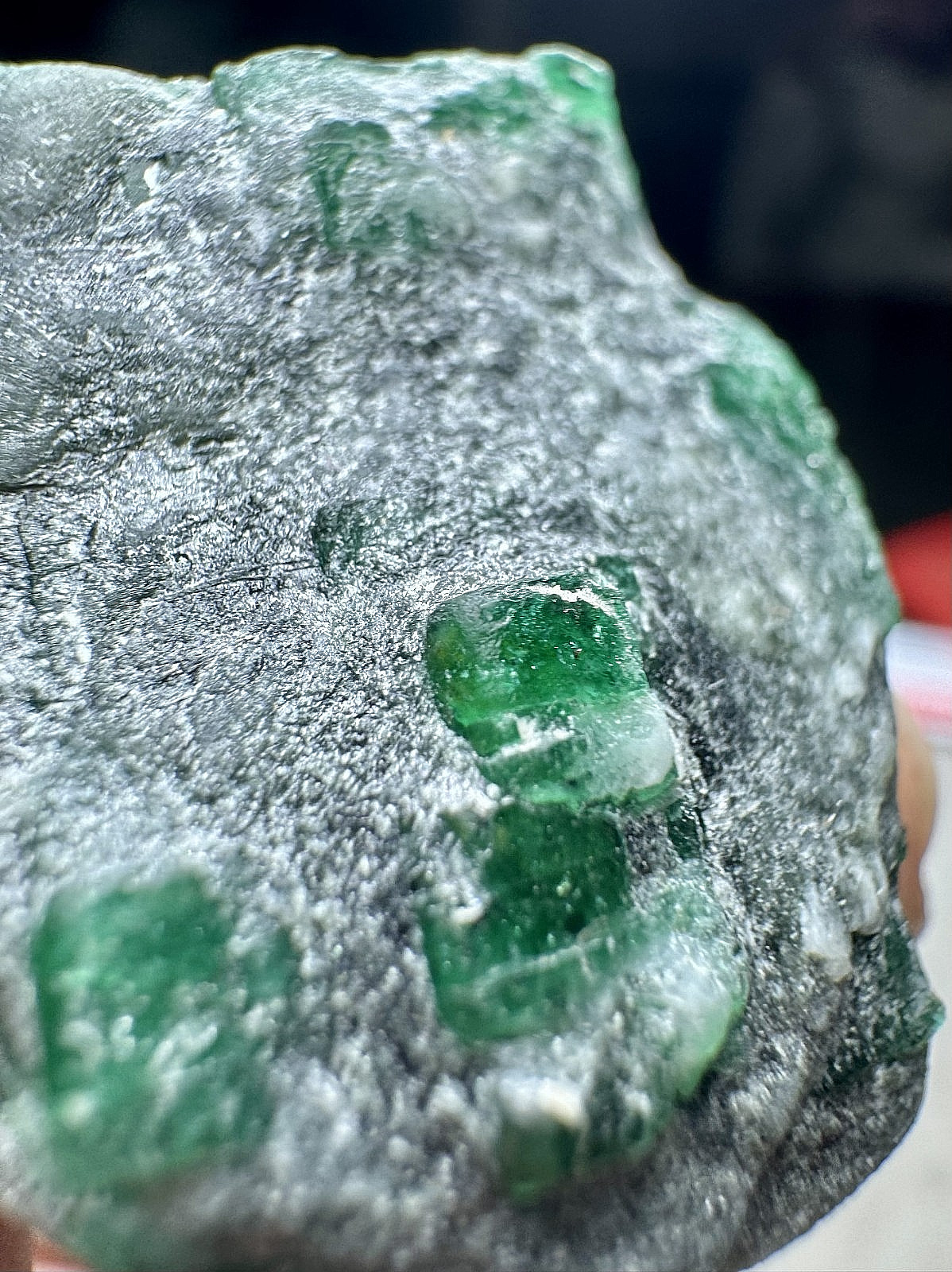 85CT,  Natural Top Green Emerald Crystals on Matrix From Swat Pakistan