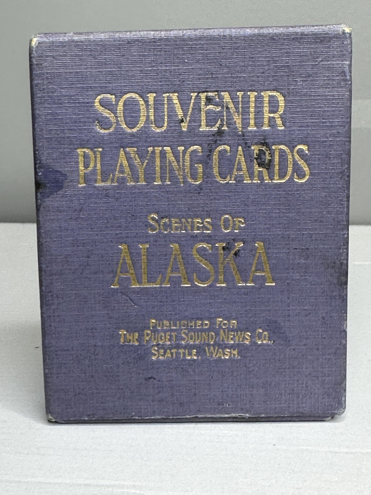 Alaska Souvenir Playing Cards Deck Scenic Puget Sound News Co Box, Hochman S2