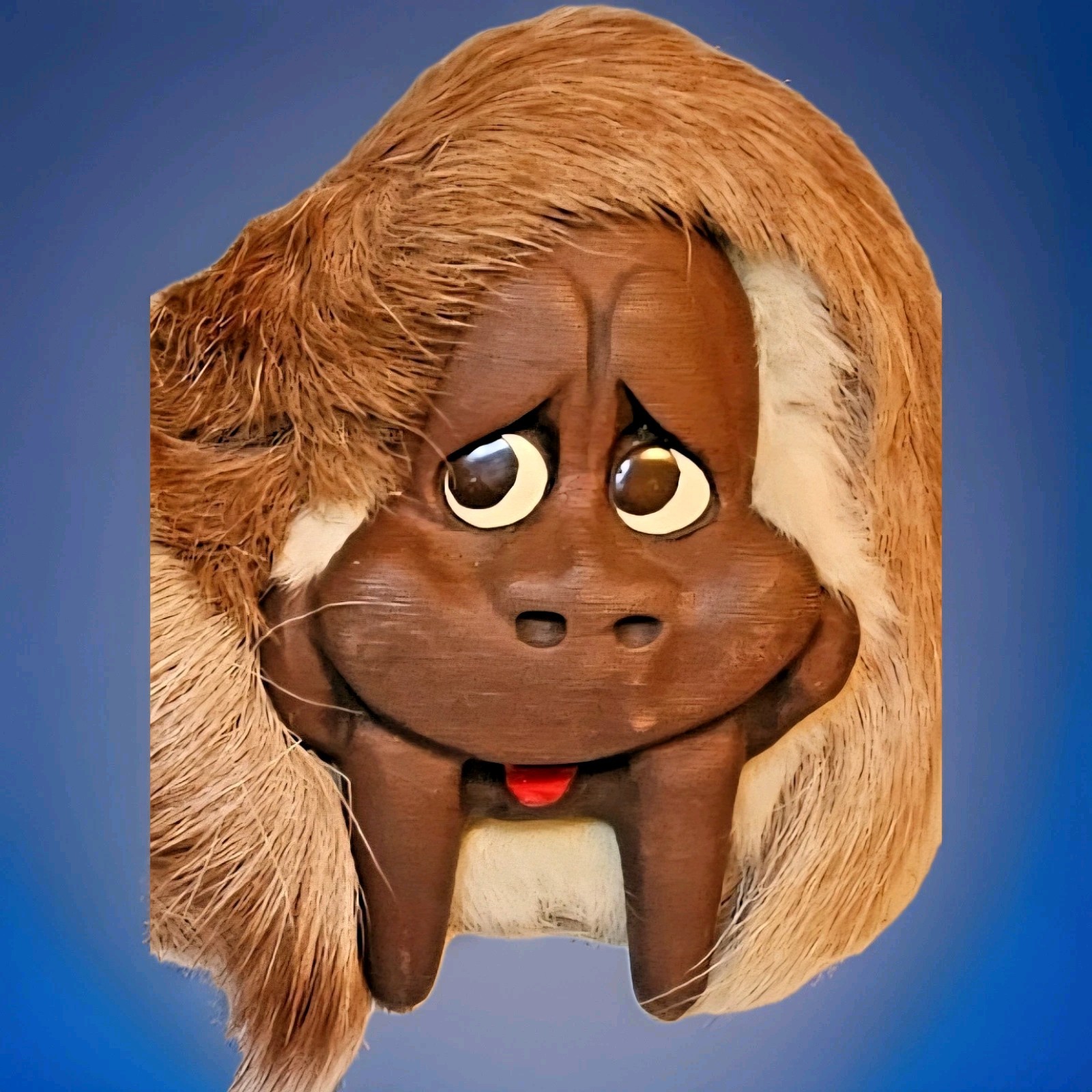 WALLY --- Naber Kids Alaskan NUNI WALRUS DOLL  Hand carved WOOD Fur w/ Tag 11\