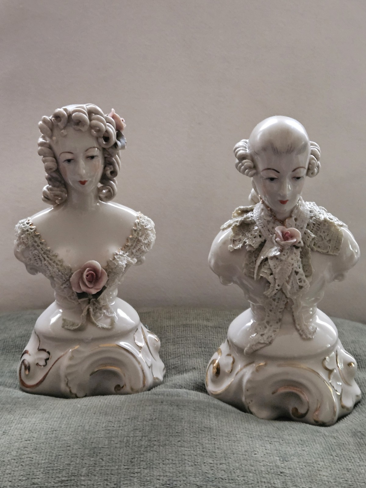 Vintage Victorian Porcelain Busts 1940\'s Manufactured By Cordey China Company