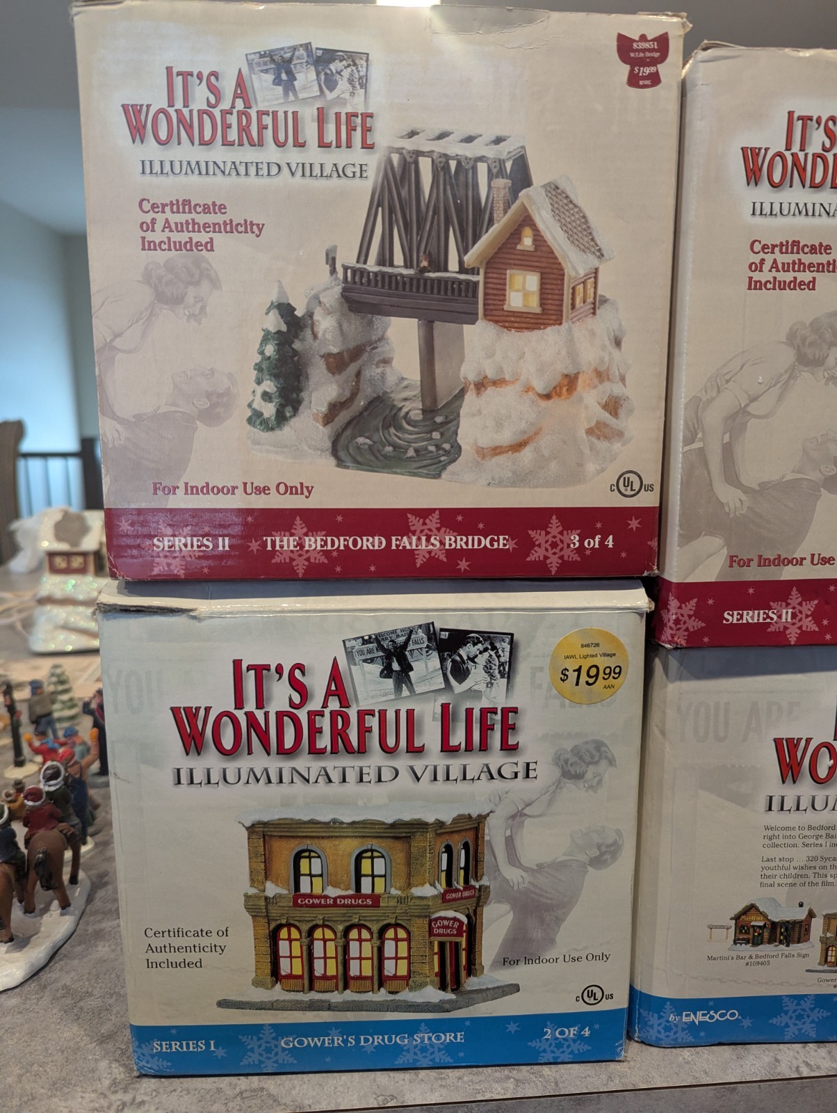 Enesco It's A Wonderful Life Illuminated Village Illuminated Collectible Houses