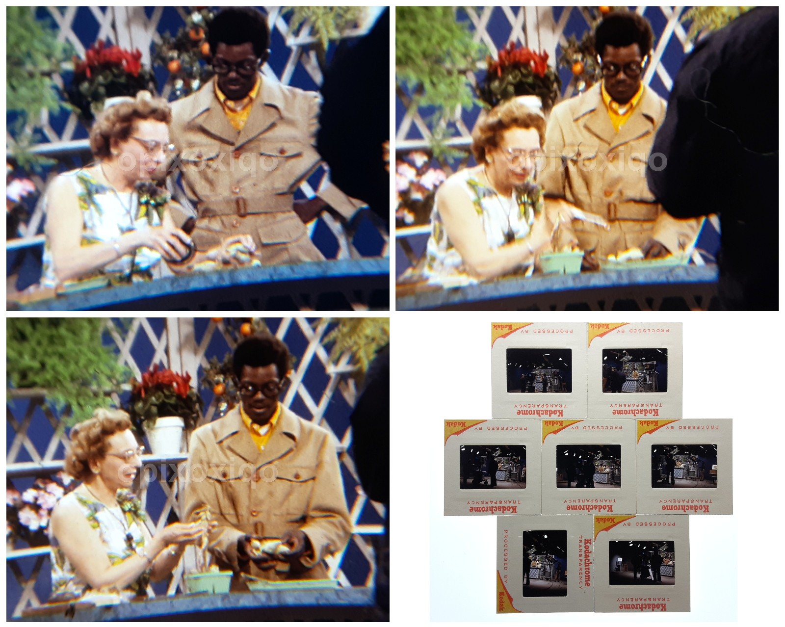 WPIX New York TV Studio Recording Cooking Demonstration 1970's 35mm Slide LOT x7
