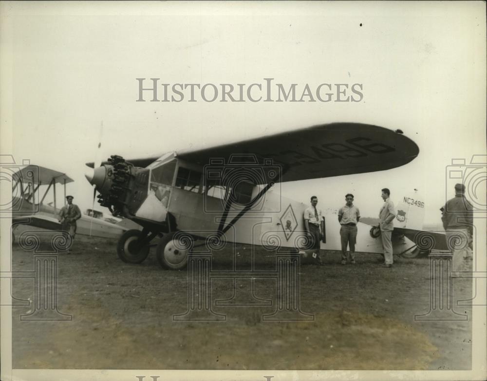 1928 Press Photo Fairchild Monoplane Piloted by Whitin Whittall - ney19597