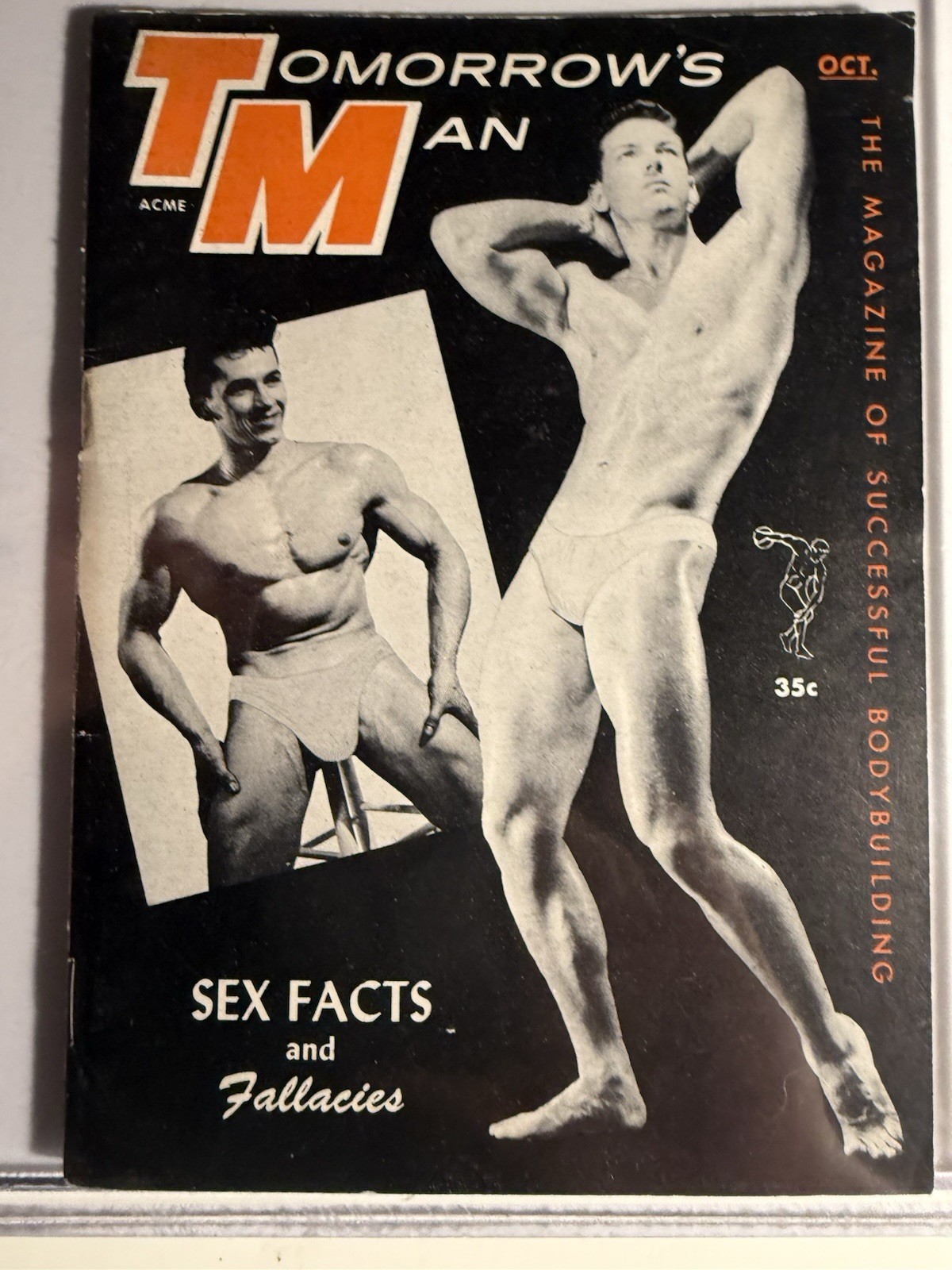 TOMORROWS MAN OCT 1958 PHYSIQUE PHOTOGRAPHY & ART MAGAZINE GAY Interest RARE