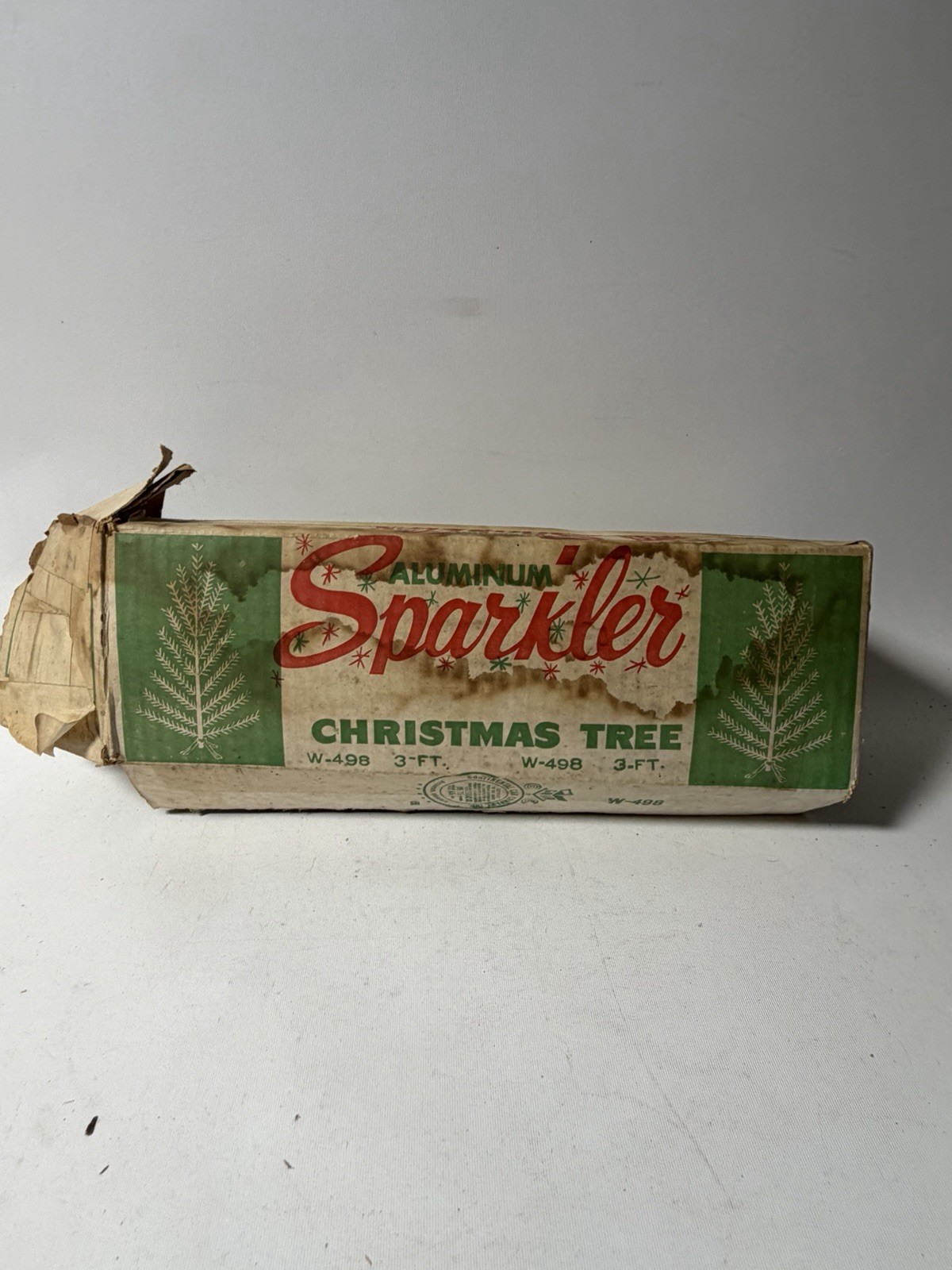 Star Band The Sparkler Pom-Pom Aluminum Christmas Tree 3' Foot W Box NOS