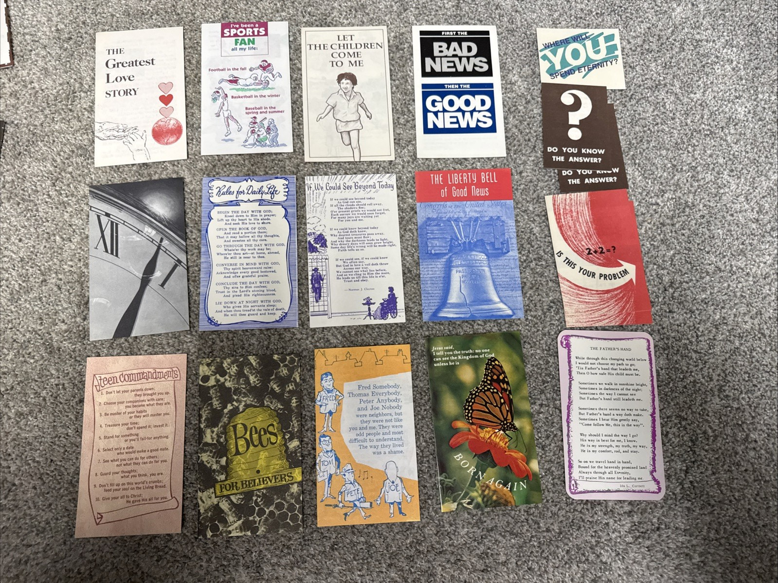 100 Vintage Christian Religious Tracts Evangelism Witness New Old Stock Lot 2
