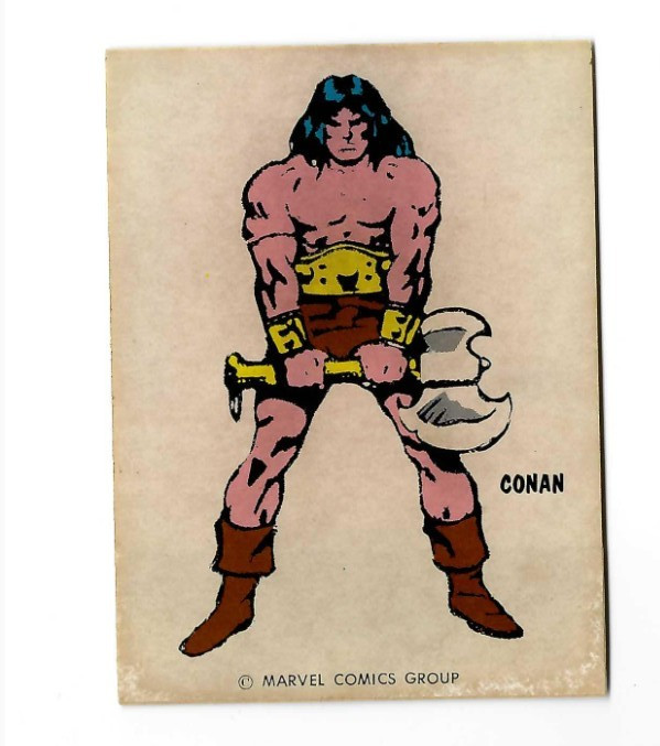 Rare 1976  Pro-Mark Marvel Comics Conan Sticker And Iron-On  -  Marvelmania