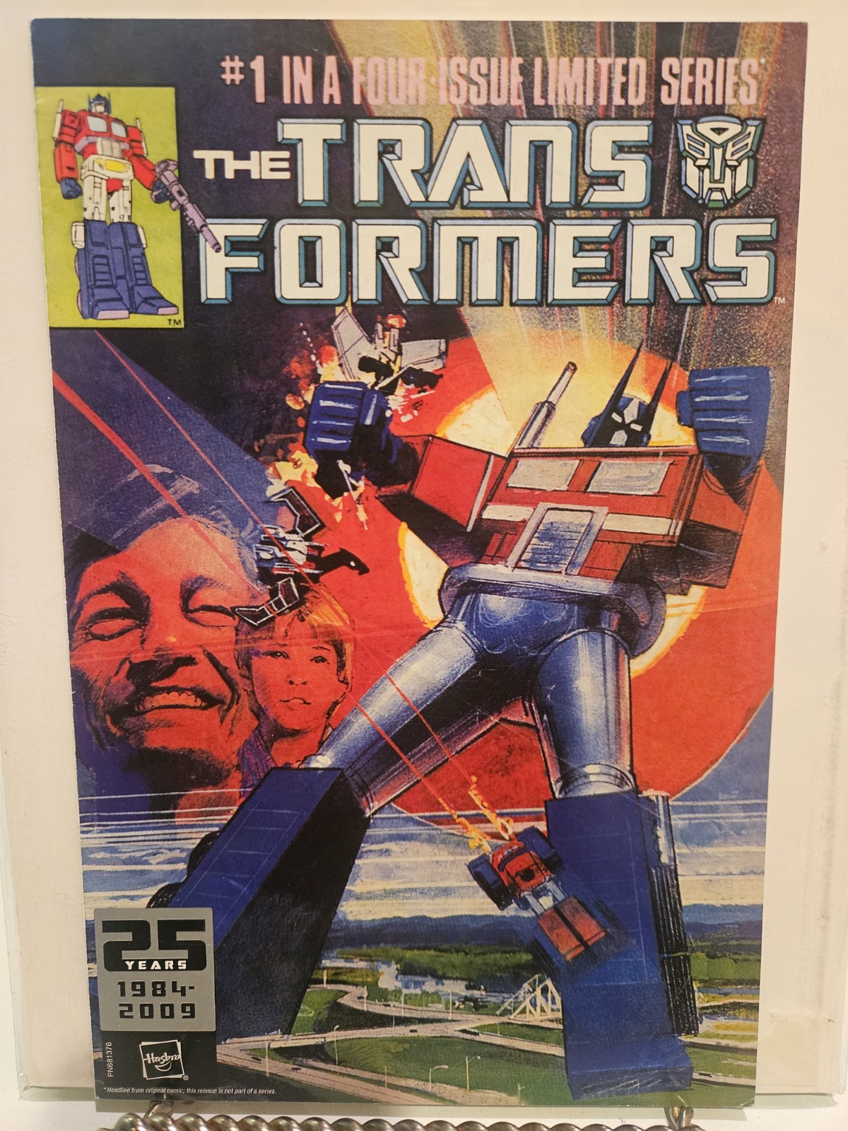 THE TRANSFORMERS #1 25th ANNIVERSARY COMIC BOOK NEAR MINT 