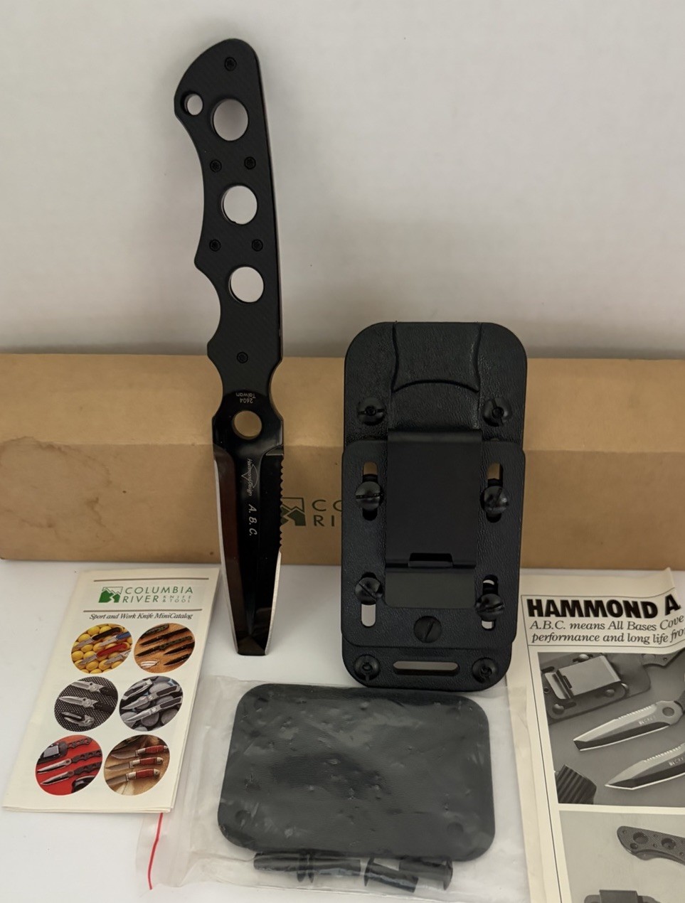 CRKT 2604 Hammond A.B.C. Aqua Dive Rescue Knife Sheath Box NOS Discontinued
