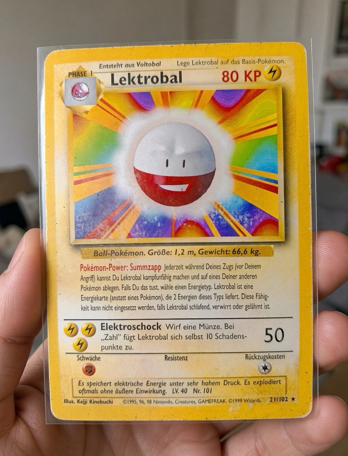 Pokemon Trading Card TCG Electrobal No. 2/102 Base Set German Rare Played