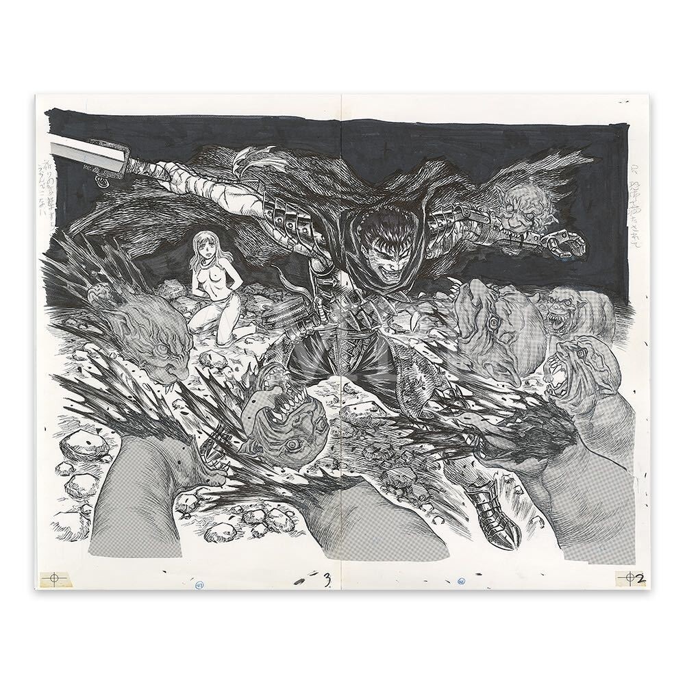 Berserk Exhibition Original Pictures Kentaro Miura, GUTS, Griffith TYPE H