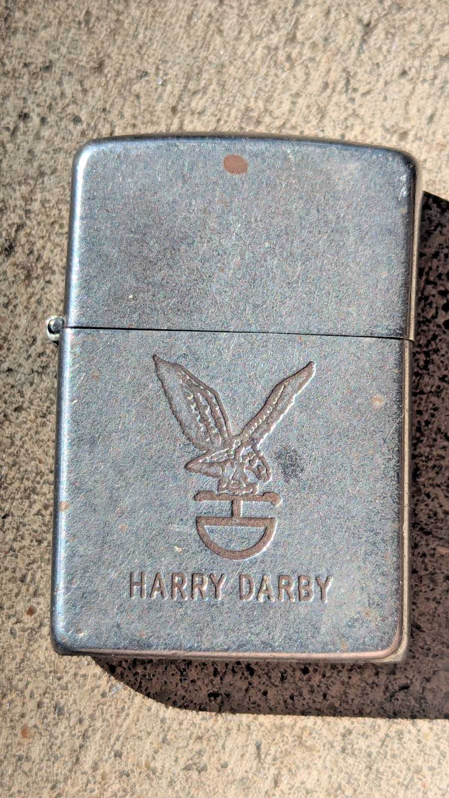  Zippo Lighter Steel Harry Darby 2032595 Canned 1951-1952
