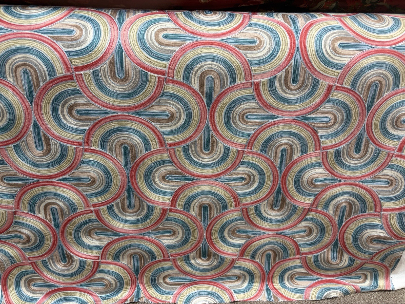 Hand Made Silk/Cotton Embroidery From France  10 Yards - MSRP: $721/Yard