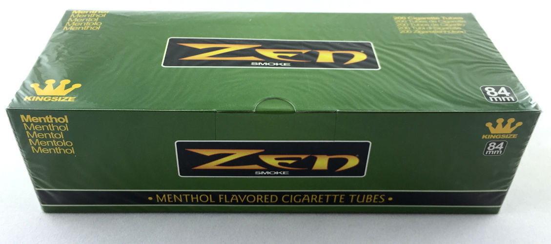 1 Box Zen Smoke Menthol King Size Cigarette Filter Tubes 200 Tubes - 3132-1