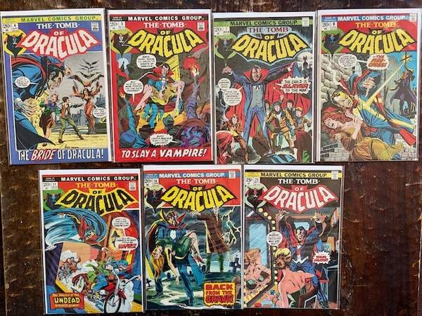 The Tomb of Dracula Comic Book Lot, VF/NM, 4-24.