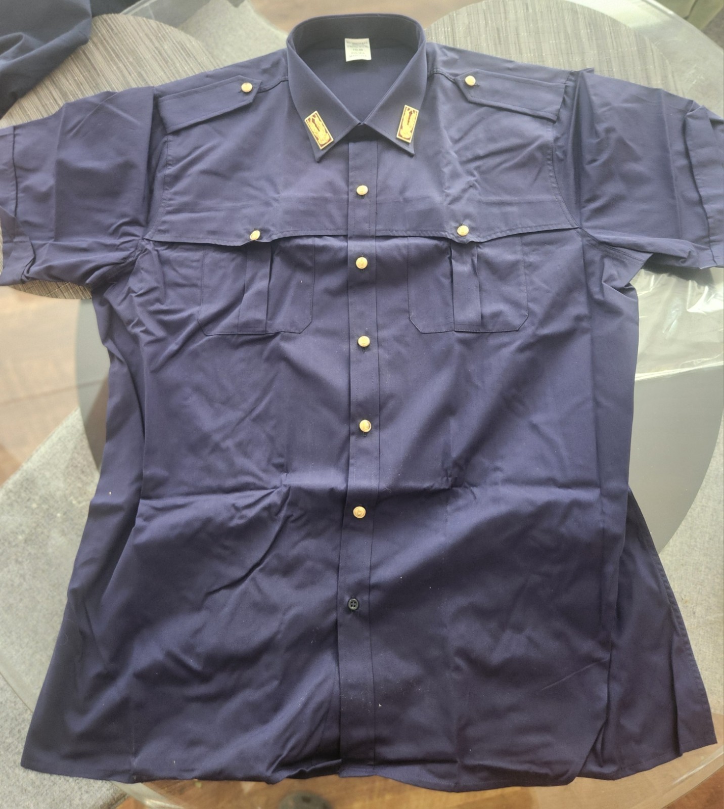  Authentic Italian military short sleeve Dark Blue XL. New in box.