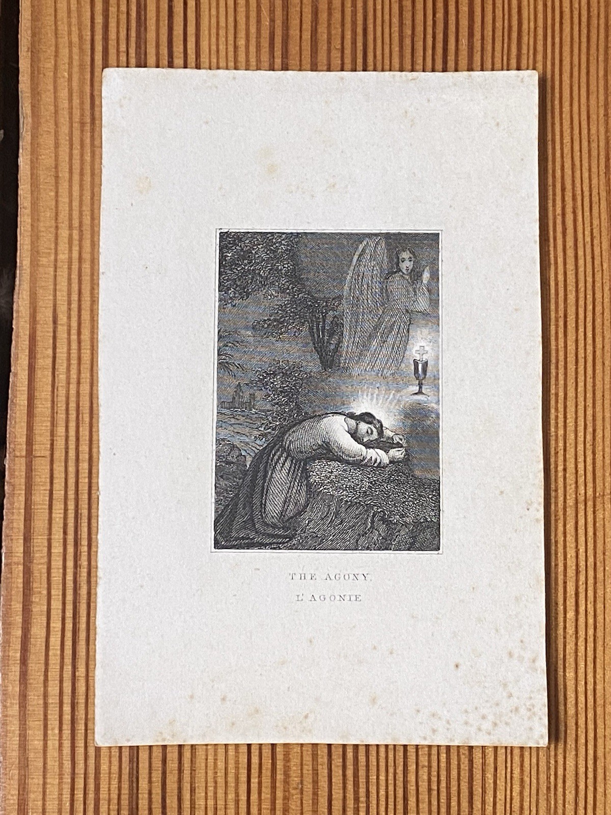 Antique Religious Print/Image THE AGONY France