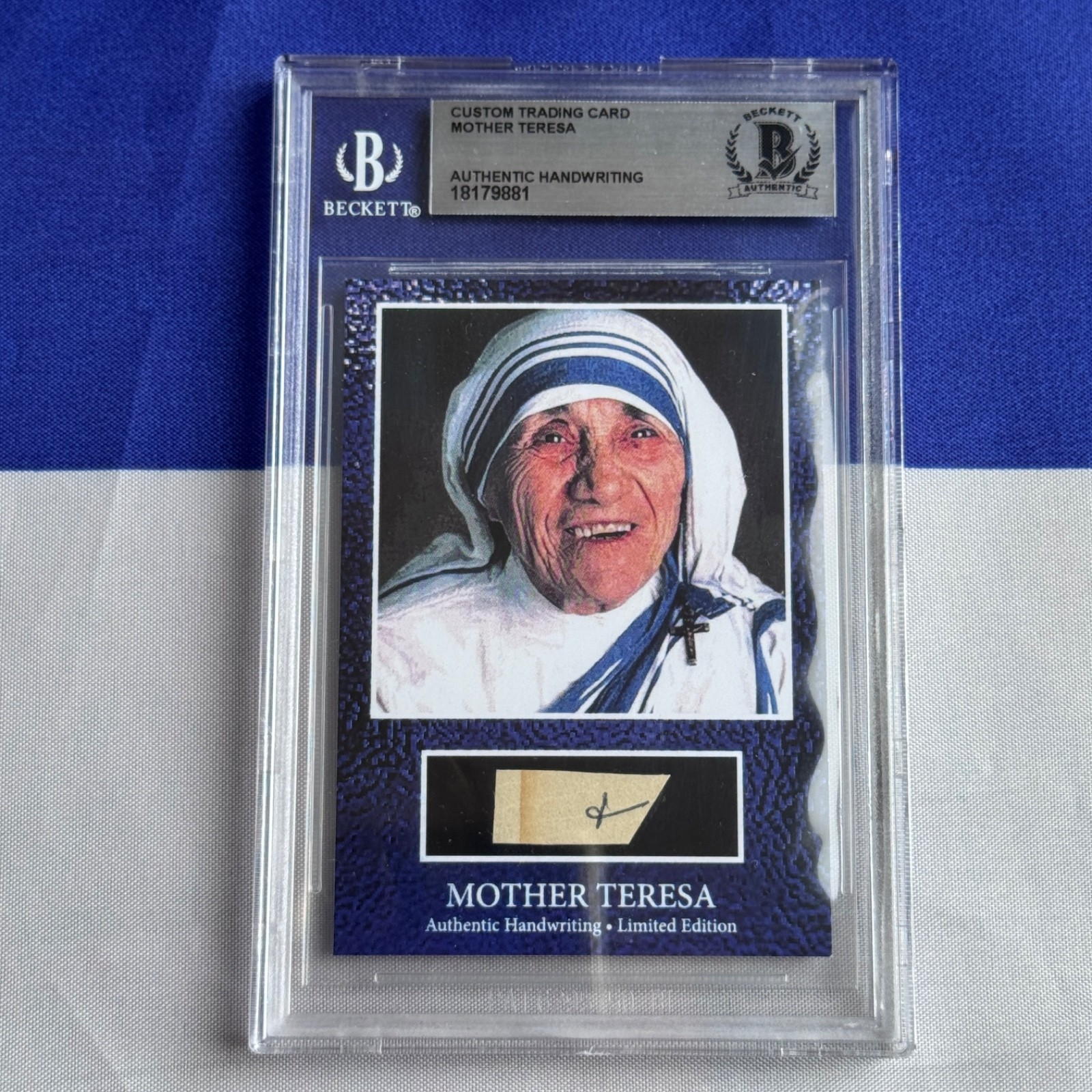 Mother Teresa Handwritten Word Cut from a Autograph Letter Signed Beckett BAS