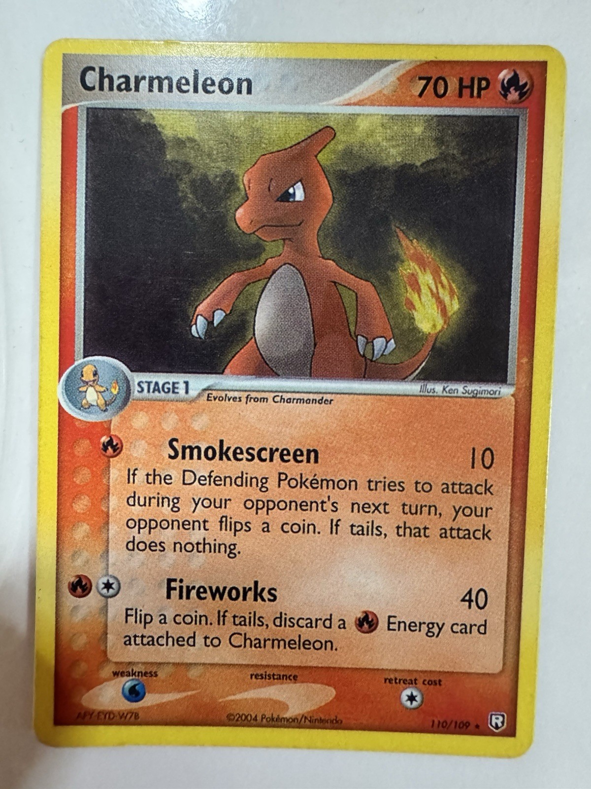 Pokemon Charmeleon 110/109 2004 Reverse Holo English Stage 70 HP