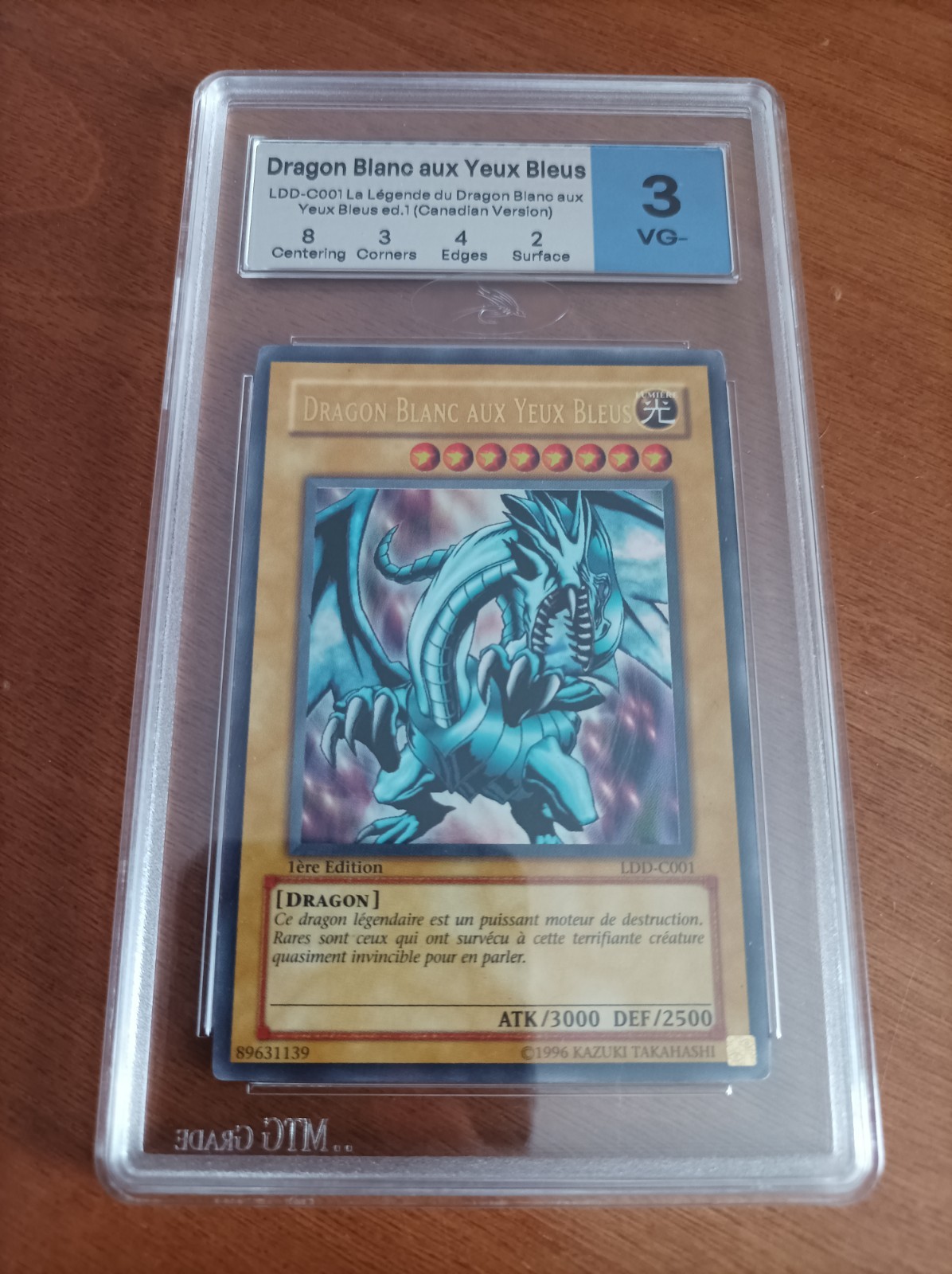 Konami Yu-Gi-Oh Blue-Eyed White Dragon 1a Ed Ultra Rare LDD-C001 Canadian