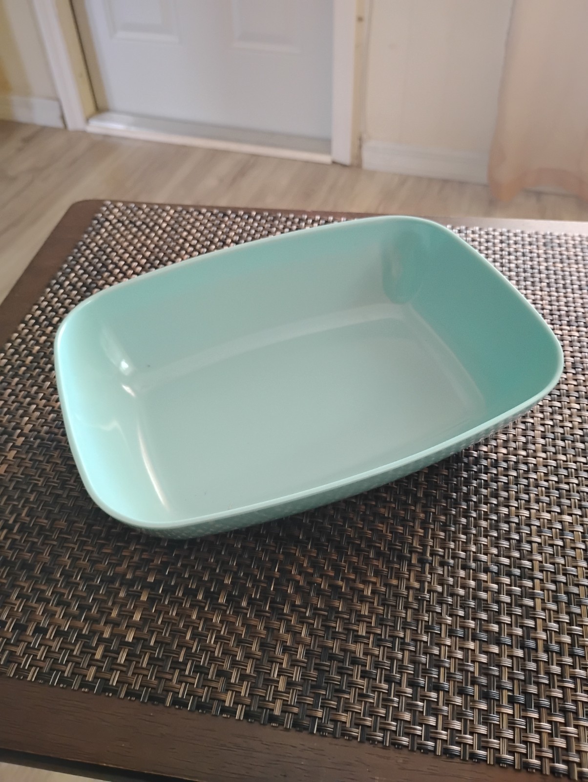 Vintage Brookpark  Melmac Rectangular Dish Turquoise 