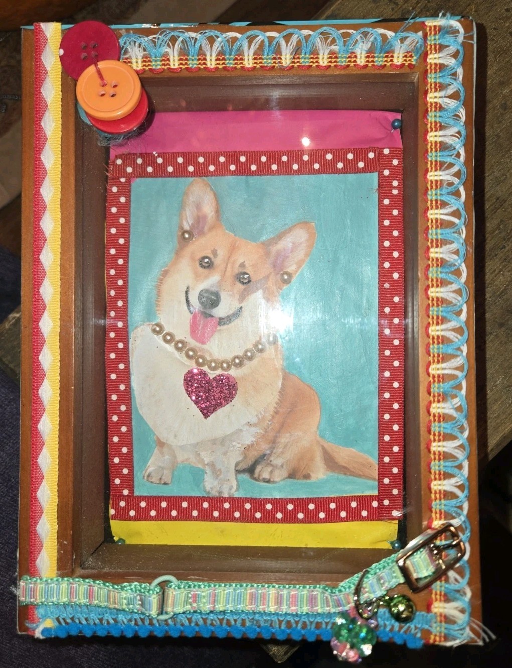 Corgi Portrait Shadow Box