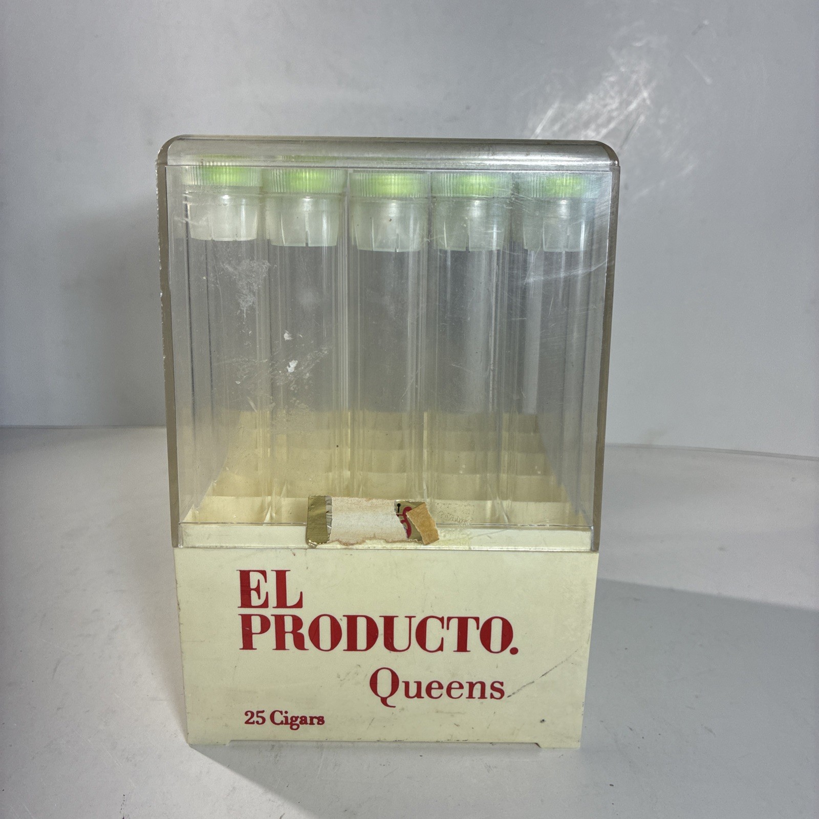 El Producto Queens Acrylic Cigar Display Case with 10 GreenCap Cigar Tubes