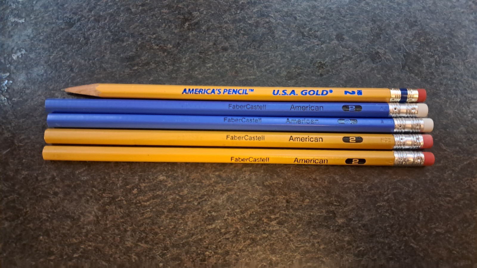 Vintage No. 2 Pencil Collector Sampler Variety Lot (Faber-Castell, USA Gold) NOS