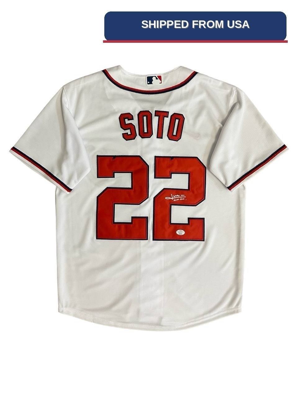 Washington Nationals White Jersey Juan Soto Signed Autographed COA