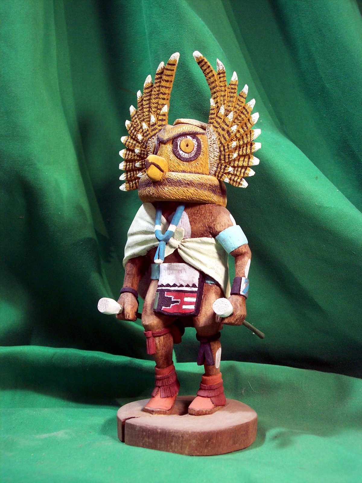 Hopi Kachina Doll -Aya, the Rattle Kachina by Philbert Poleyestewa - Beautiful