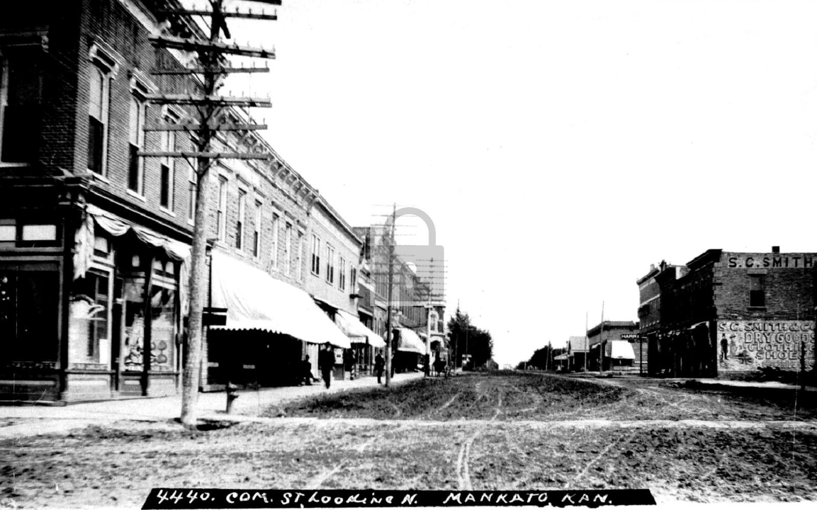 Commercial Street View Mankato Kansas KS - 11x17 Reprint