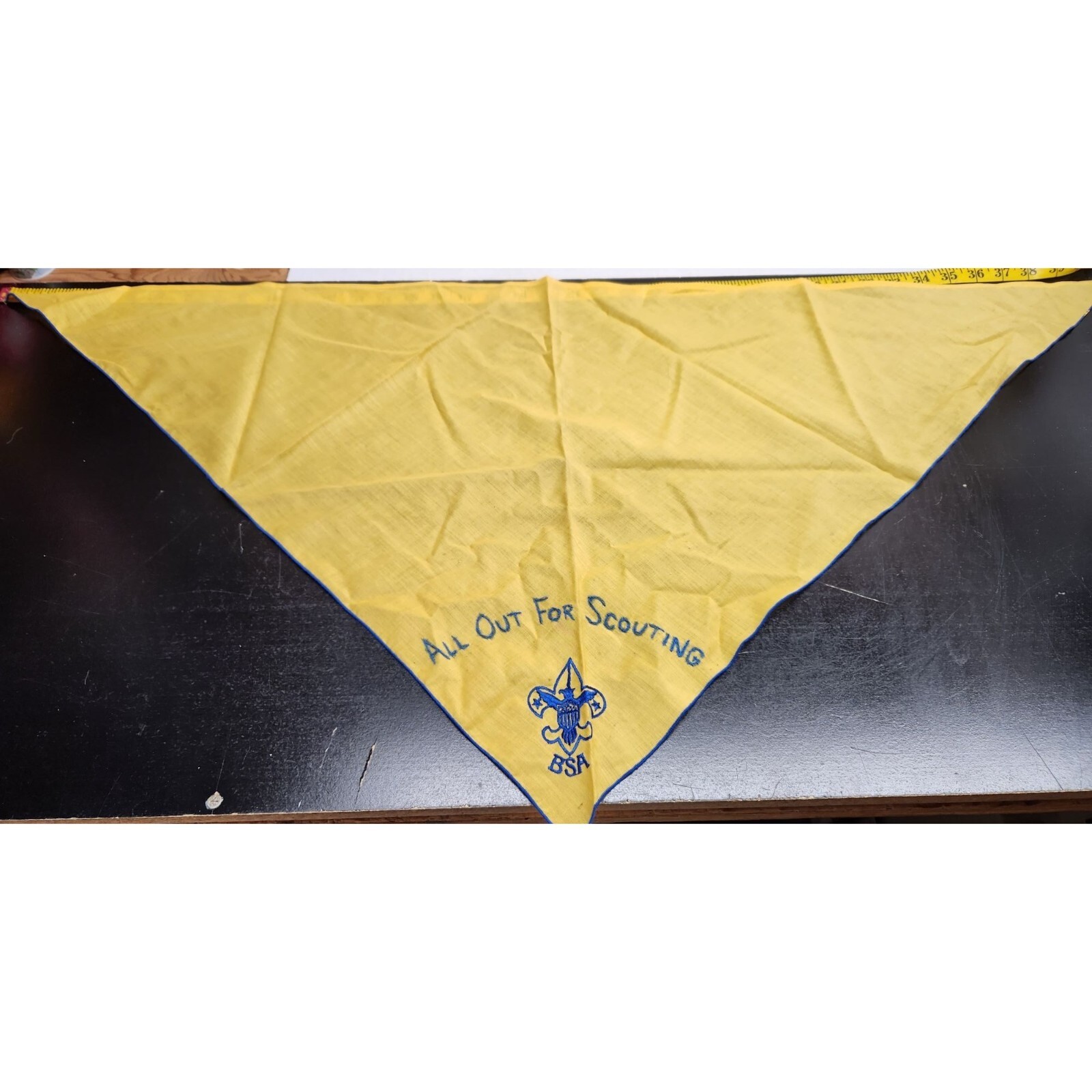 Boy Scout BSA All Out For Scouting Kerchief - Vintage