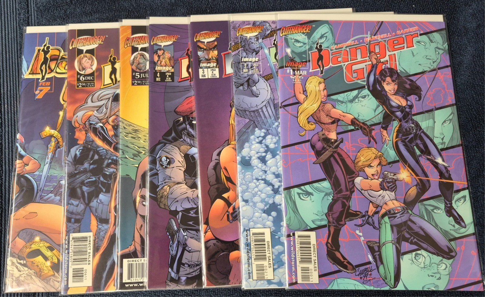 Image Danger Girl 1-7 1 2 3 4 5 6 7 Campbell LOT $10 FLAT COMBINED SHIPPING