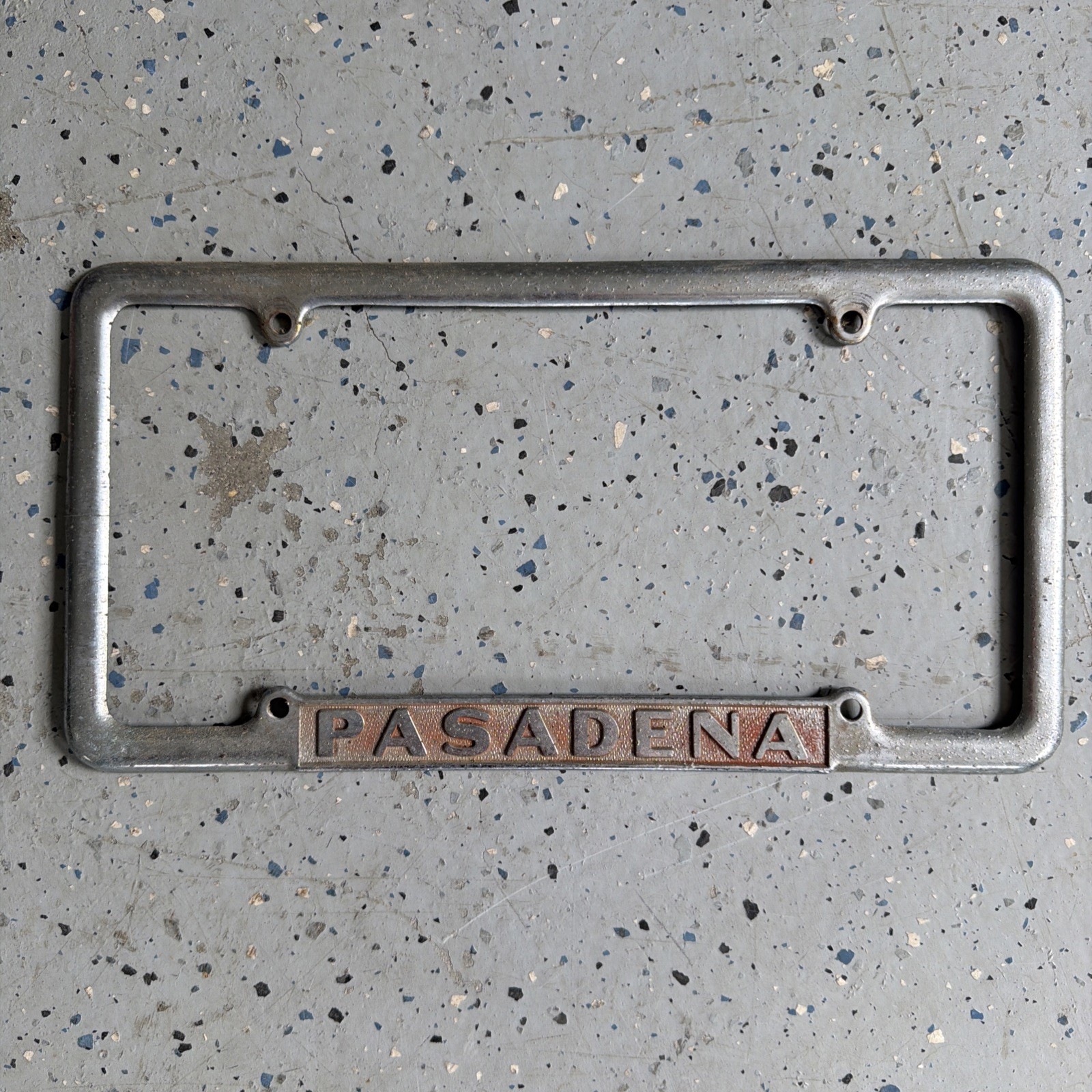 PASADENA, CALIFORNIA - LICENSE  PLATE  FRAME Old Vintage 