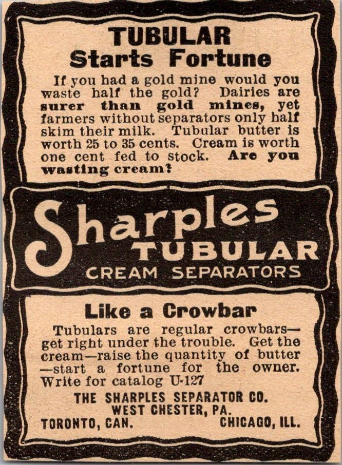 The Sharples Separator Co Tubular West Chester PA 1906 Minneapolis Ad SAL1-M14