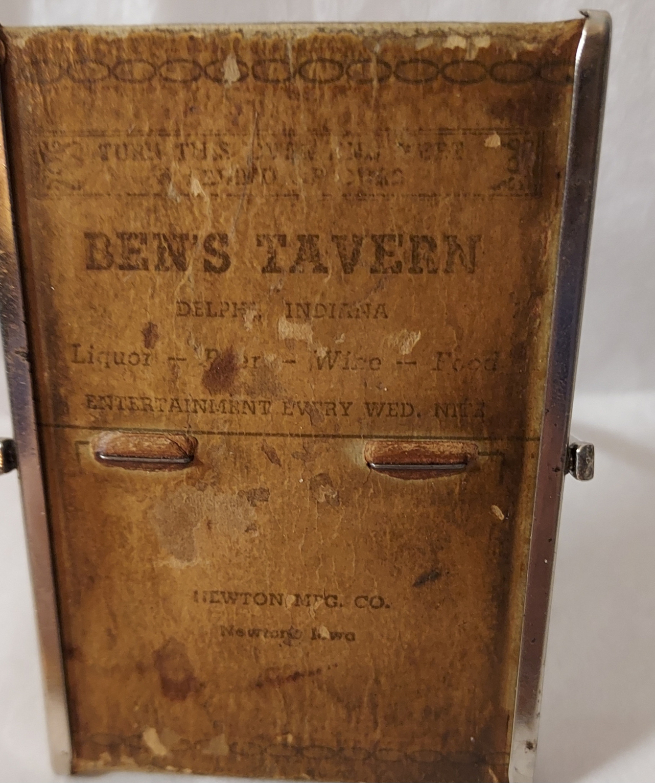 Vintage Ben\'s Tavern, Delphi, Indiana Mirror w/ Stand - Calendar not Included