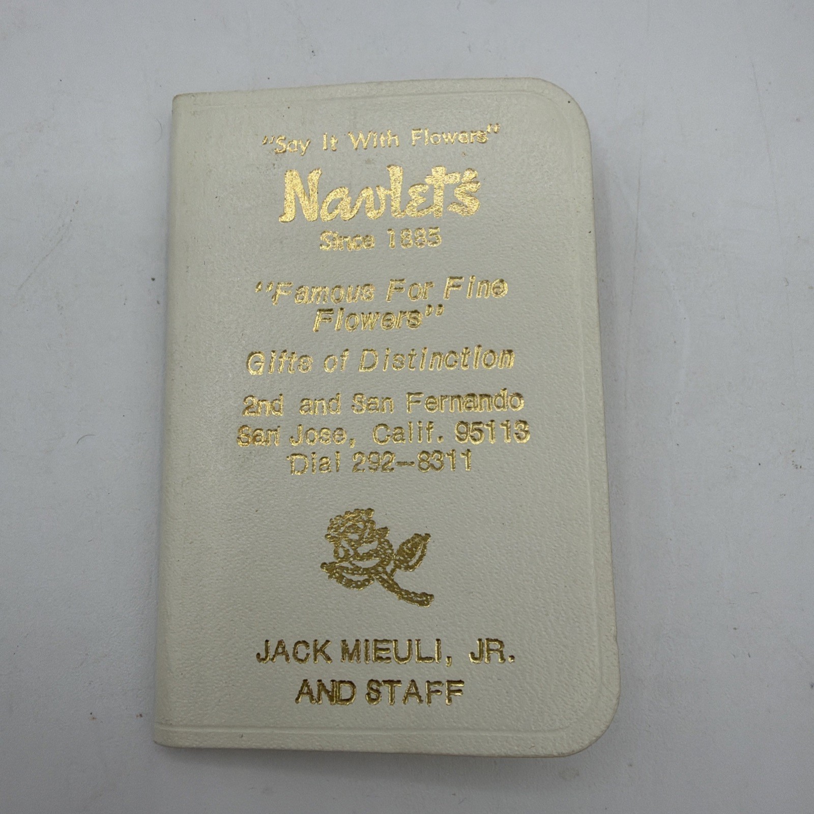 Vintage 1975 San Jose Doll Convention Miniature Newell\'s Florist Pocket Calendar