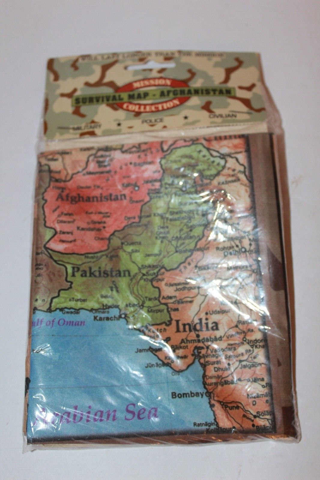 NEW Operation Enduring Freedom Afghanistan Survival Map Flag 38\